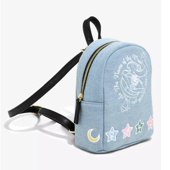 Hot Topic Handbags - Hot Topic Sailor Moon In The Name Of The Moon Denim Mini Backpack